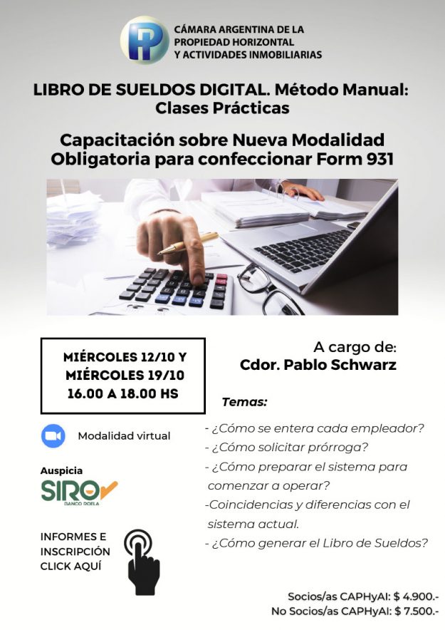 Curso sobre Libro de Sueldos Digital Octubre