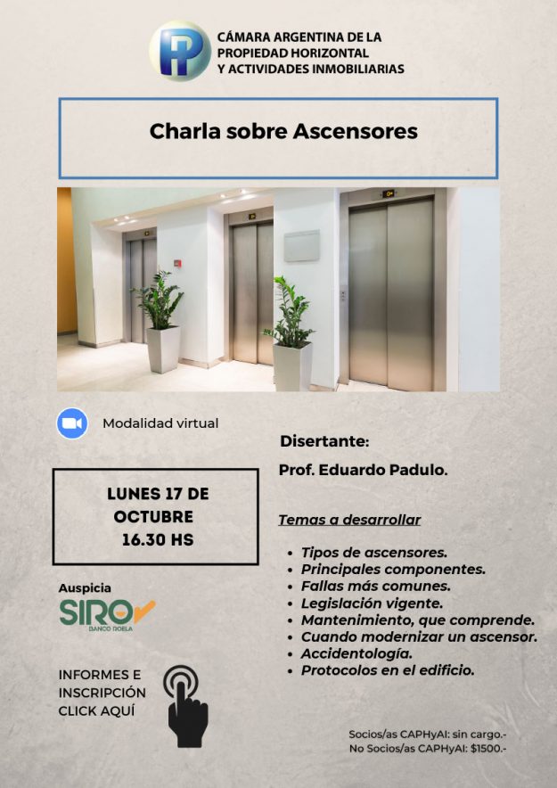 Charla sobre Ascensores