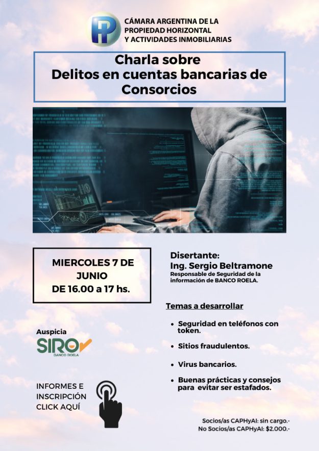 Charla sobre delitos en cuentas bancarias