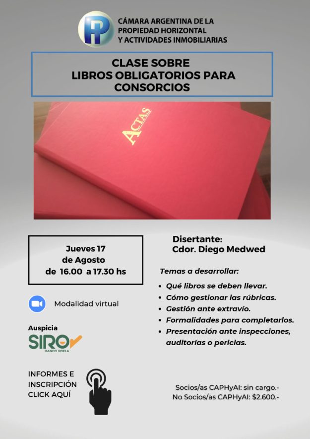 Clase sobre Libros obligatorios para consorcios