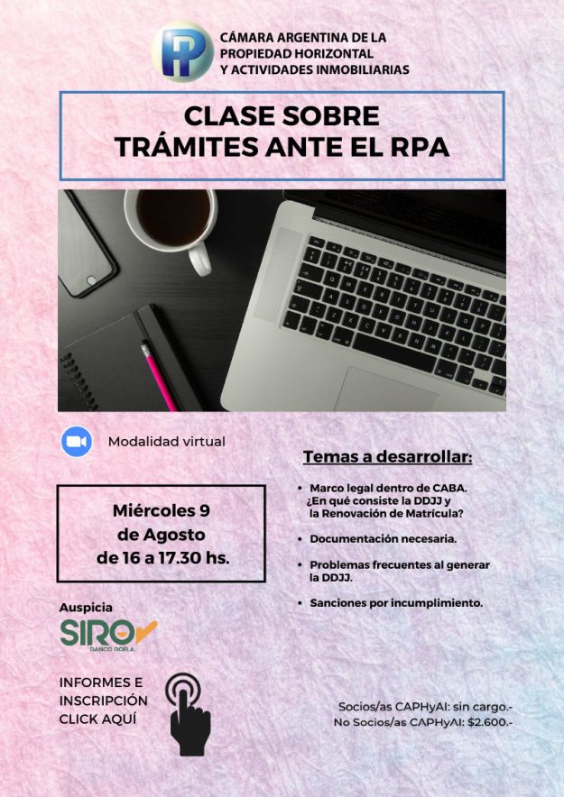 Clase sobre Trámites ante el RPA