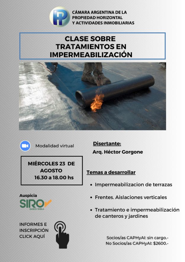 Clase sobre tratamientos de impermeabilización