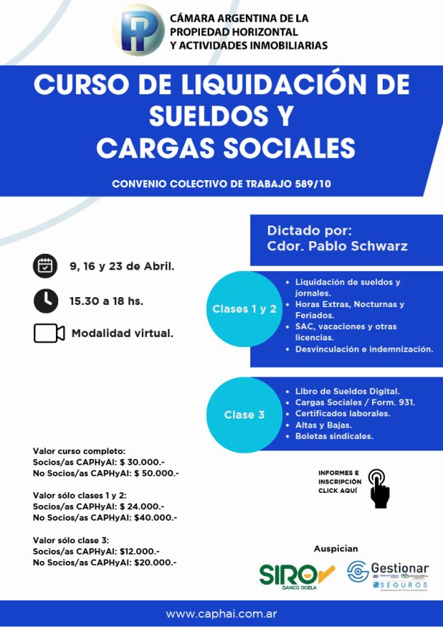 Curso Liquidación Sueldos Abril 2024